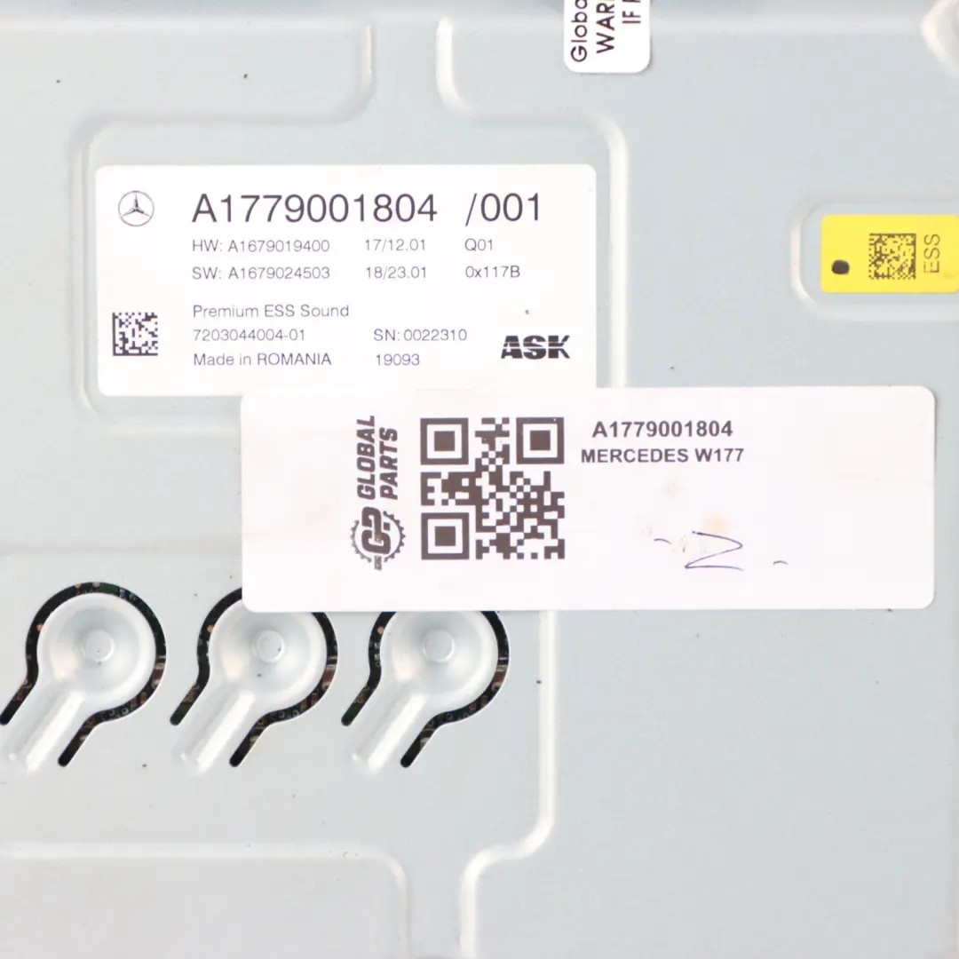 W167 W177 W247 Wzmacniacz Moduł Burmester do Mercedes o numerze A1779001804 Mercedes W167 W177 W247 Wzmacniacz Moduł Burmester - SKU A1779001804 - Numer Części A1779001804
