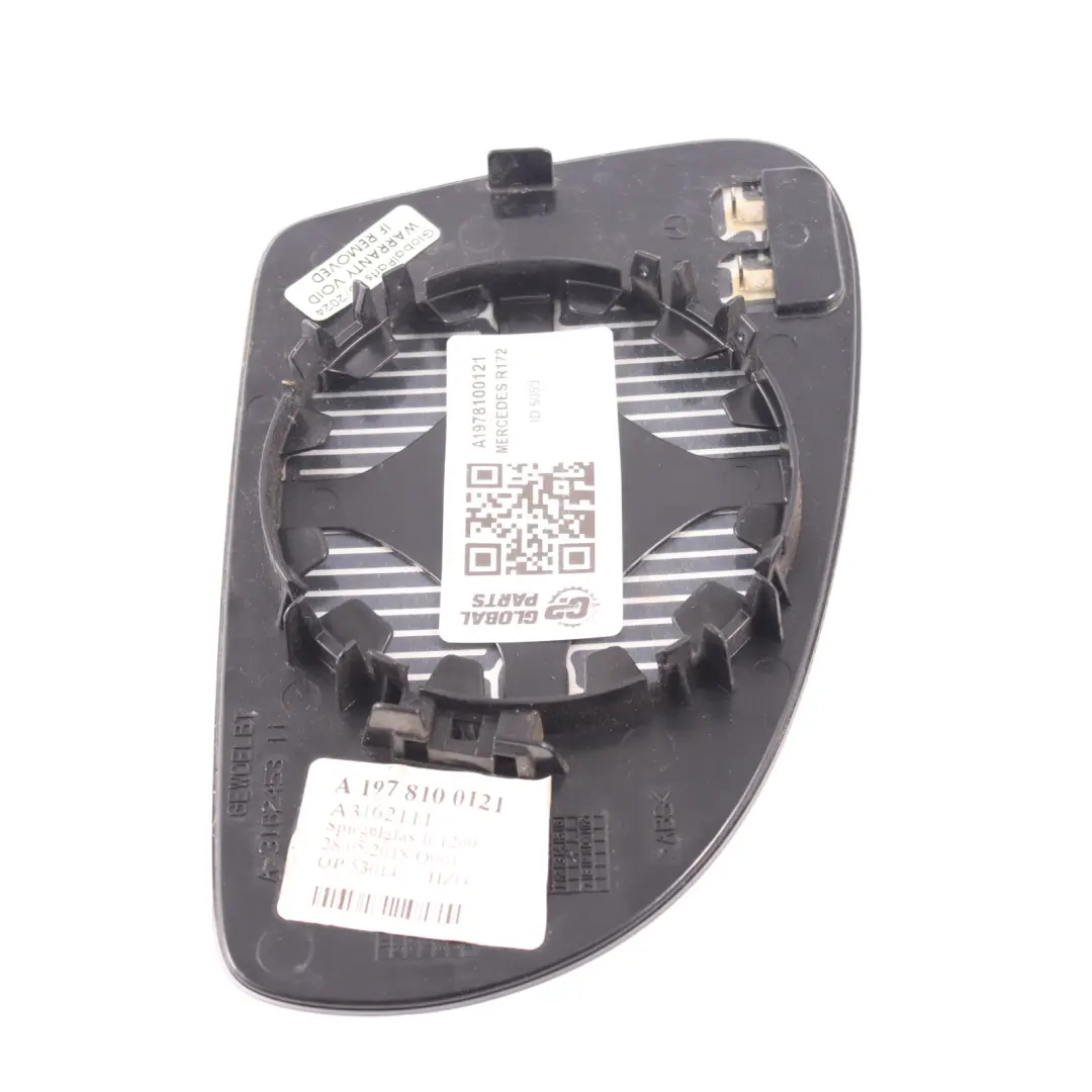 Mirror Glass Mercedes SLK R172 Roadster Wing Mirror Left Insert to with Part number A1978100121 Mirror Glass Mercedes SLK R172 Roadster Wing Mirror Left Insert - SKU A1978100121 - Part number A1978100121