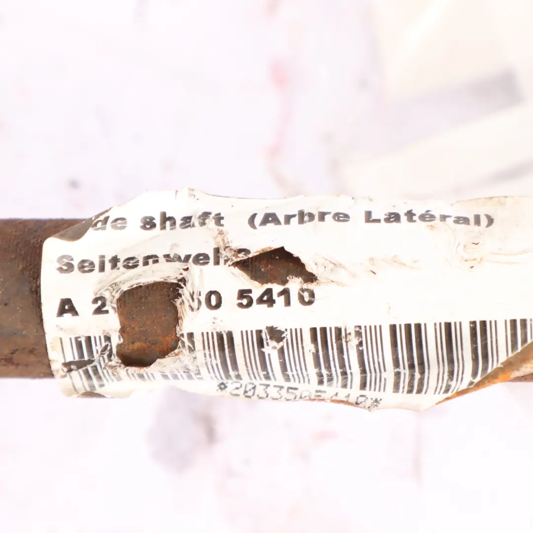 Shaft Rear Left Right N/O/S Petrol Output Shaft to Mercedes W203 Drive with Part number A2033505410 Mercedes W203 Drive Shaft Rear Left Right N/O/S Petrol Output Shaft - SKU A2033505410 - Part number A2033505410