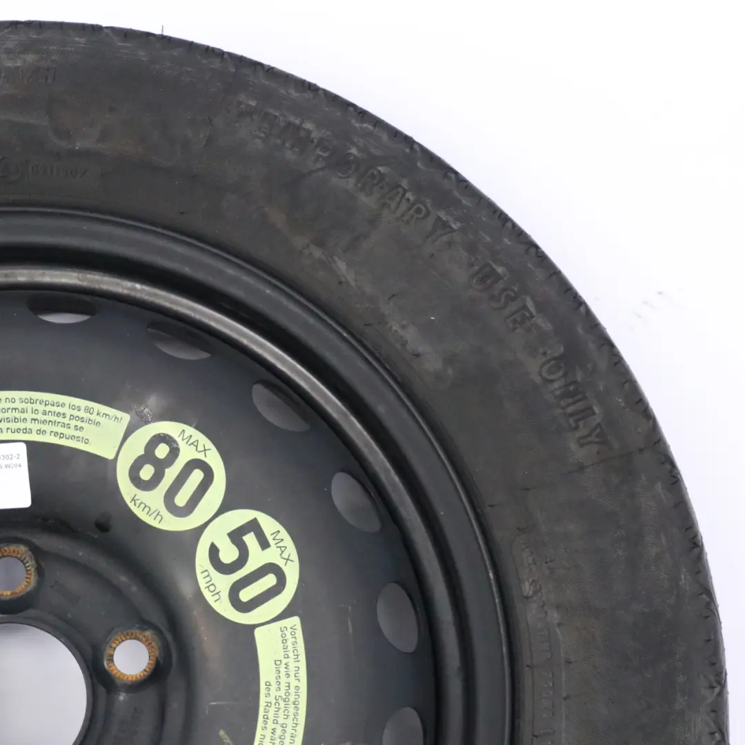 Spare Wheel Steel Tyre Continental R16 125/90 to Mercedes W204 with Part number A2044000302 Mercedes W204 Spare Wheel Steel Tyre Continental R16 125/90 - SKU A2044000302-2 - Part number A2044000302