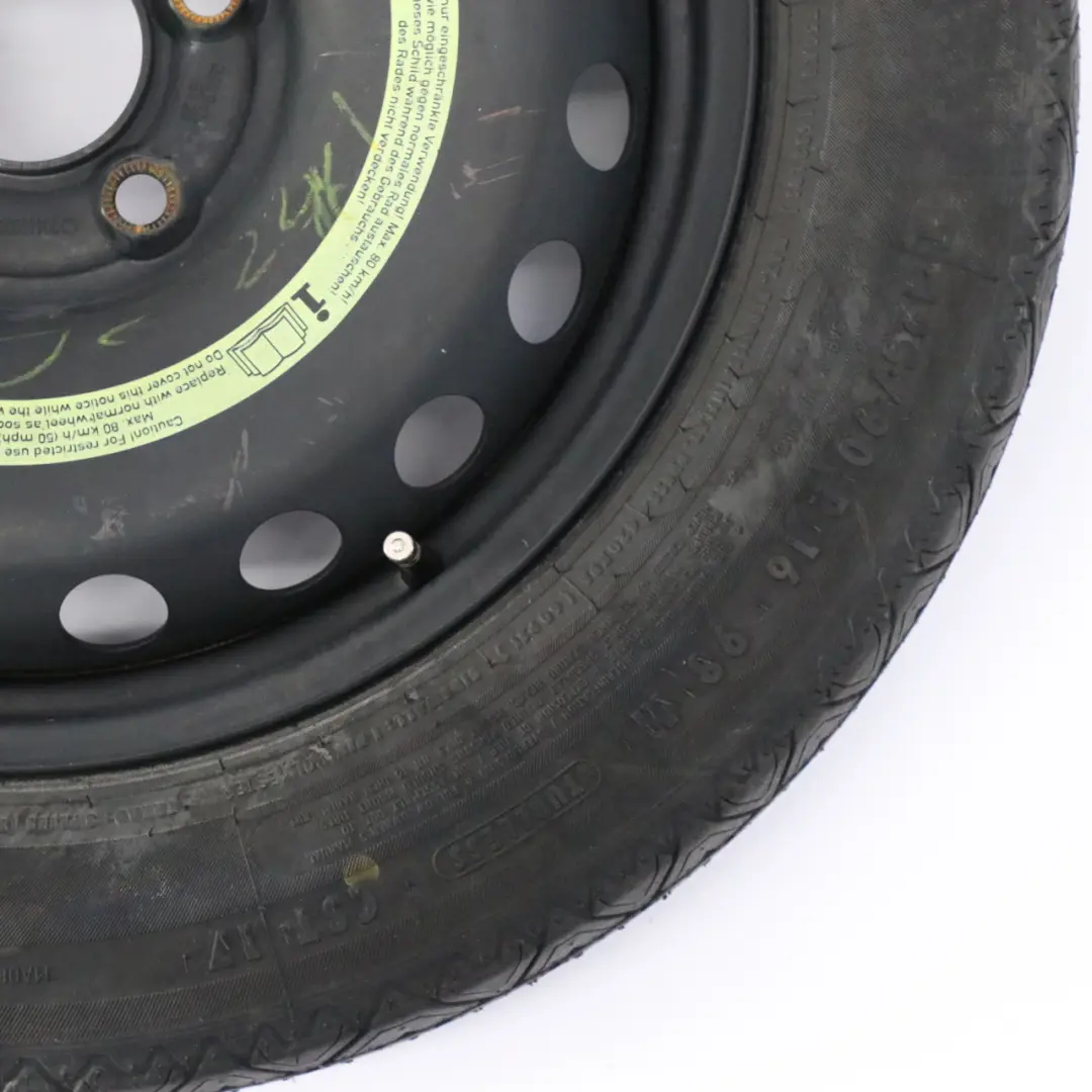 Spare Wheel Steel Tyre Continental R16 125/90 Mercedes W204 - SKU A2044000302-2 - Part number A2044000302