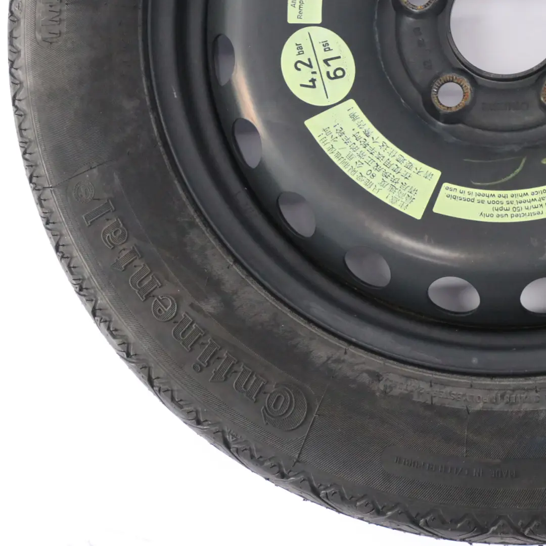Spare Wheel Steel Tyre Continental R16 125/90 Mercedes W204 - SKU A2044000302-2 - Part number A2044000302