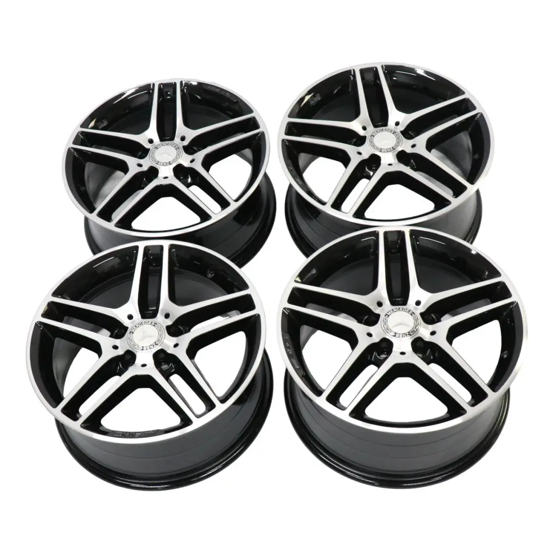 Set Complet 4x Jante Alliage 17" 5 Double Spoke Mercedes W204 AMG - SKU A2044012300-A2044012400 - Numéro de pièce A2044012300