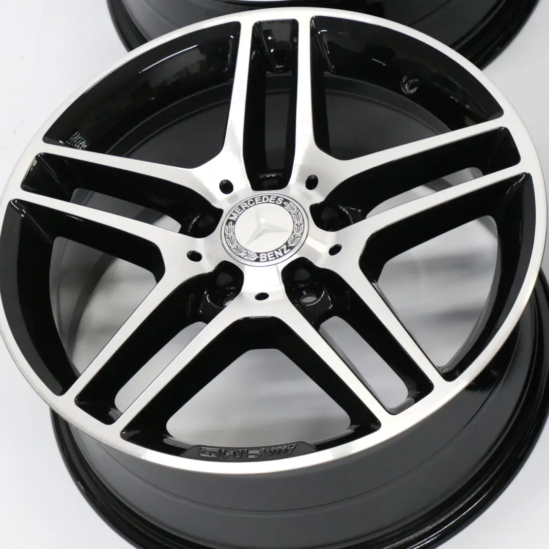 Mercedes W204 AMG Complete Set 4x Alloy Wheel Rim 17" 5 Double Spoke - SKU A2044012300-A2044012400 - Part number A2044012300