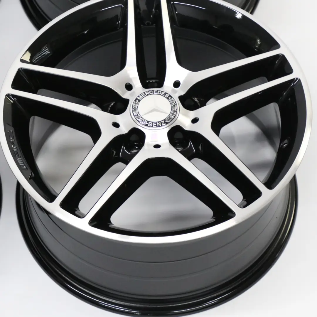 Set Complet 4x Jante Alliage 17" 5 Double Spoke Mercedes W204 AMG - SKU A2044012300-A2044012400 - Numéro de pièce A2044012300