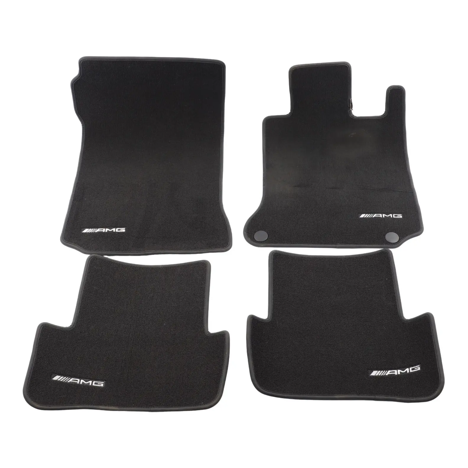 Mercedes W204 Alfombrillas AMG Delantero Trasero Cubierta Negro Set A2046800204