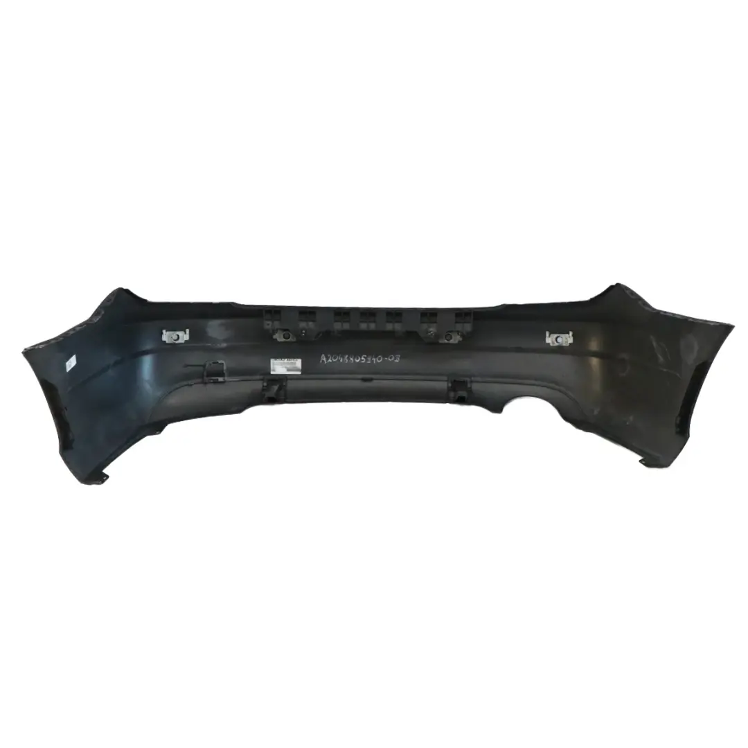 Bumper Trim Panel Covering Obsidian Black Metallic - 197 to Mercedes W204 Rear with Part number A2048805940 Mercedes W204 Rear Bumper Trim Panel Covering Obsidian Black Metallic - 197 - SKU A2048805940-OB - Part number A2048805940