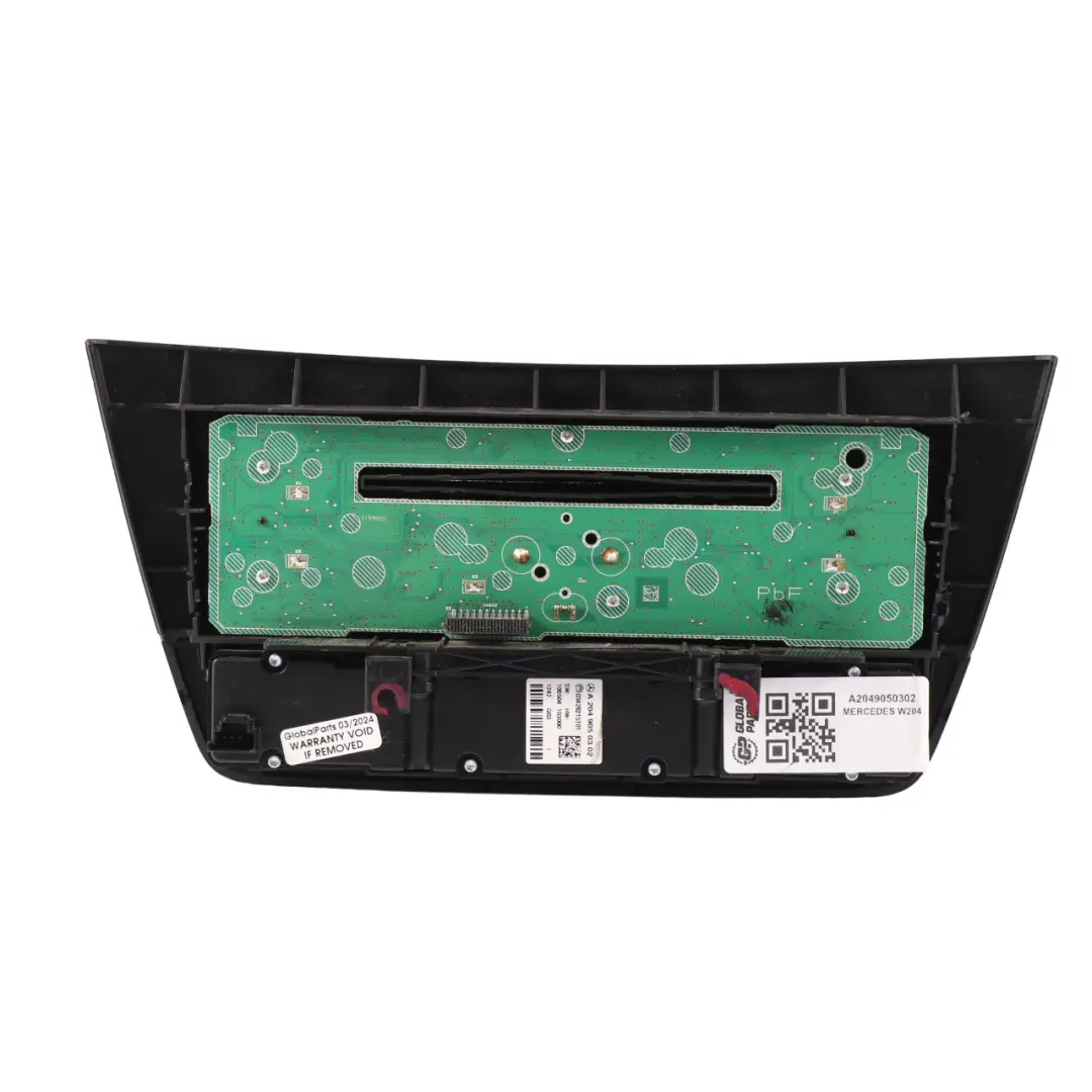  Control Panel Mercedes W204 Dashboard Radio Sat Nav Switch Block - SKU A2049050302 - Part number A2049050302