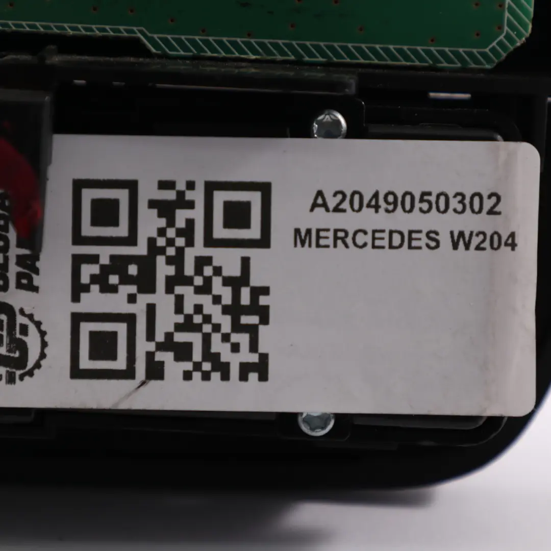  Control Panel Mercedes W204 Dashboard Radio Sat Nav Switch Block - SKU A2049050302 - Part number A2049050302