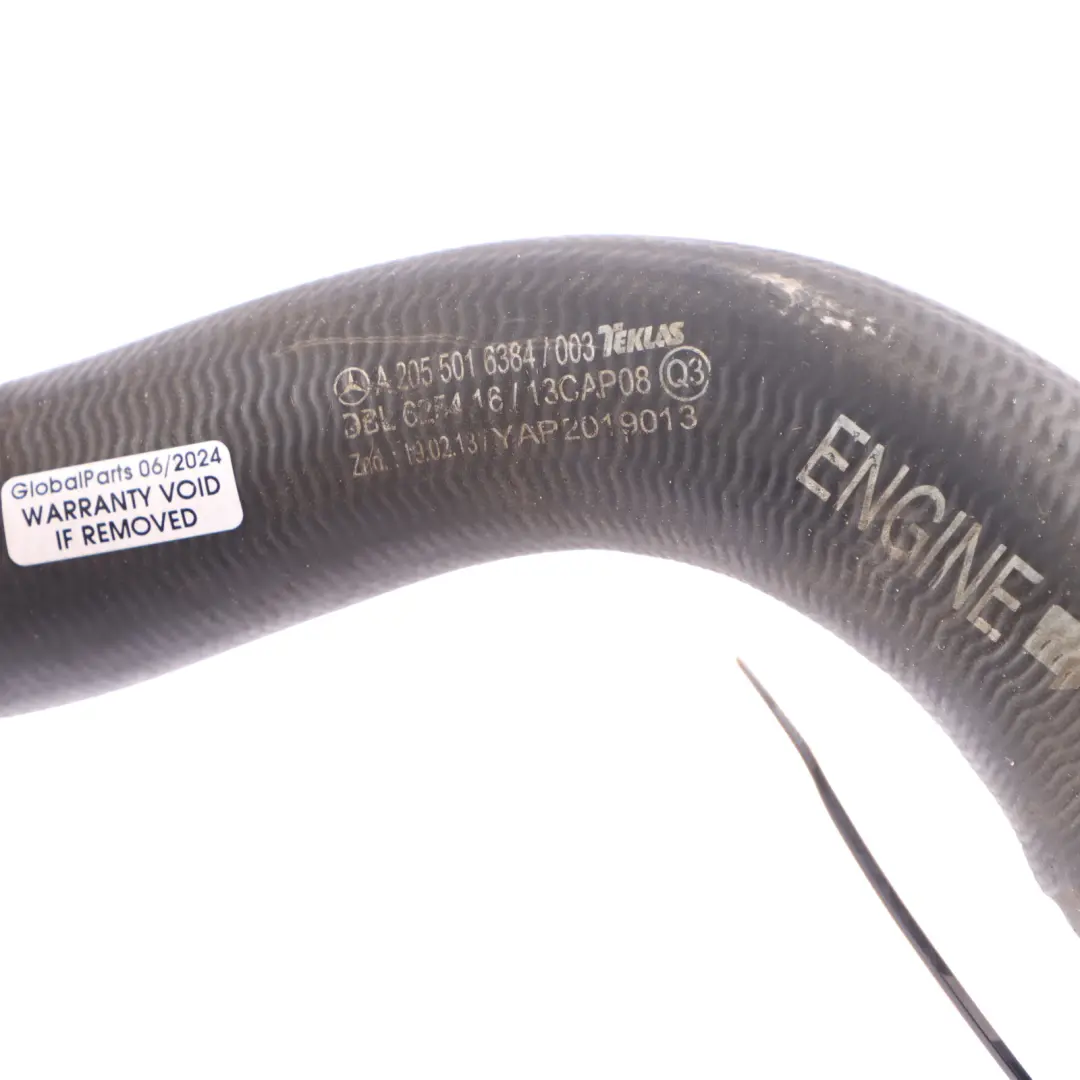 Coolant Radiator Water Pipe Hose to Mercedes W205 with Part number A2055016384 Mercedes W205 Coolant Radiator Water Pipe Hose - SKU A2055016384 - Part number A2055016384