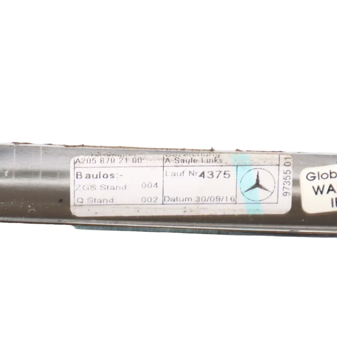 Parabrezza Anteriore Sinistro Alluminio Lucido per Mercedes W205 con numero di parte A2056702100 Mercedes W205 Parabrezza Anteriore Sinistro Alluminio Lucido - SKU A2056702100 - Numero di parte A2056702100