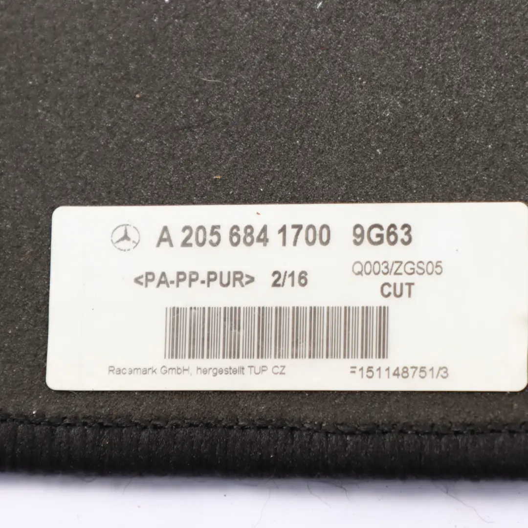 Floor Mats Set Interior Front Rear Covers Black to Mercedes W205 AMG with Part number A2056802501 Mercedes W205 AMG Floor Mats Set Interior Front Rear Covers Black - SKU RHD-A2056802501 - Part number A2056802501