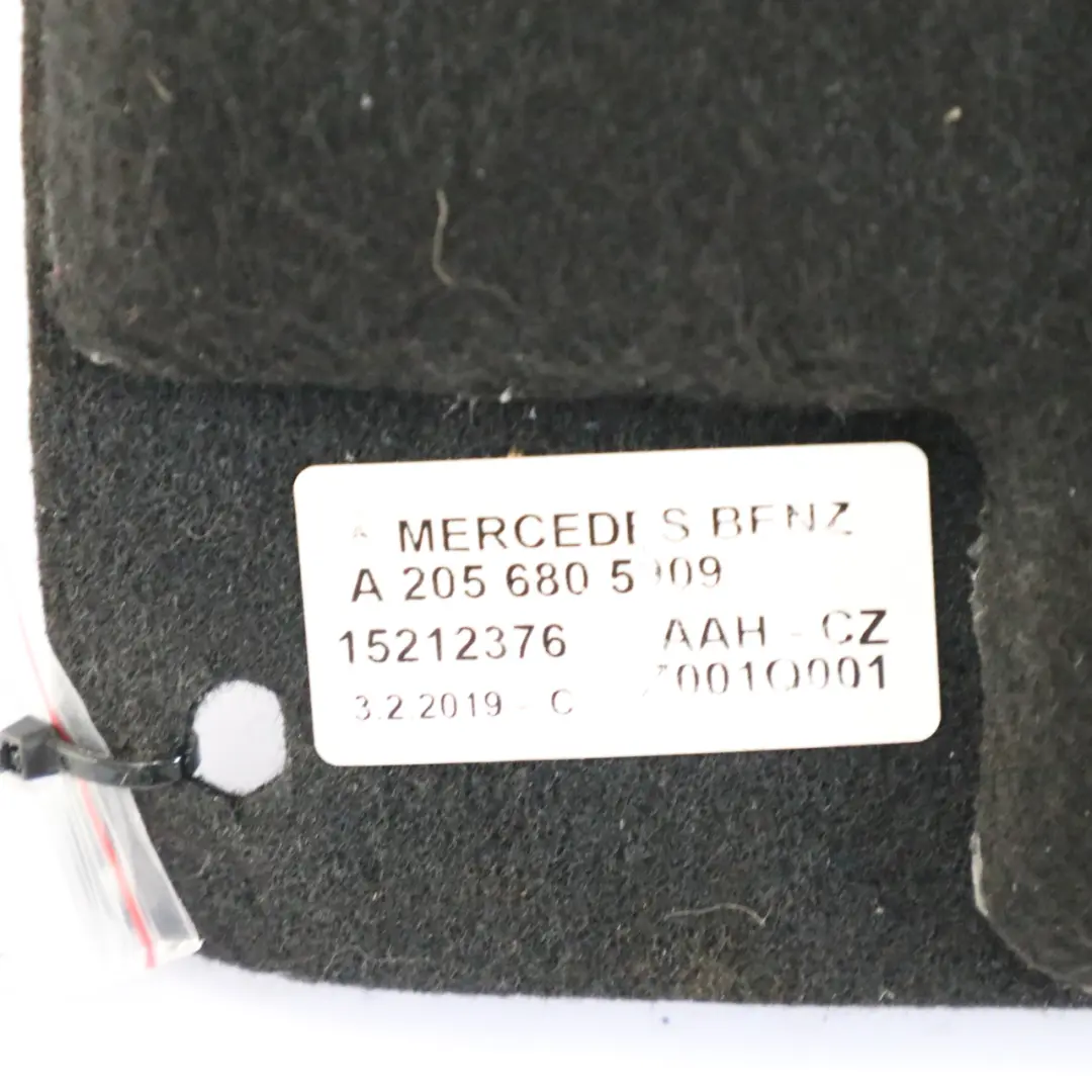  Matte Mercedes A205 Cabrio Kofferraumboden Verkleidung Teppich - SKU A2056805909 - Teilenummer A2056805909