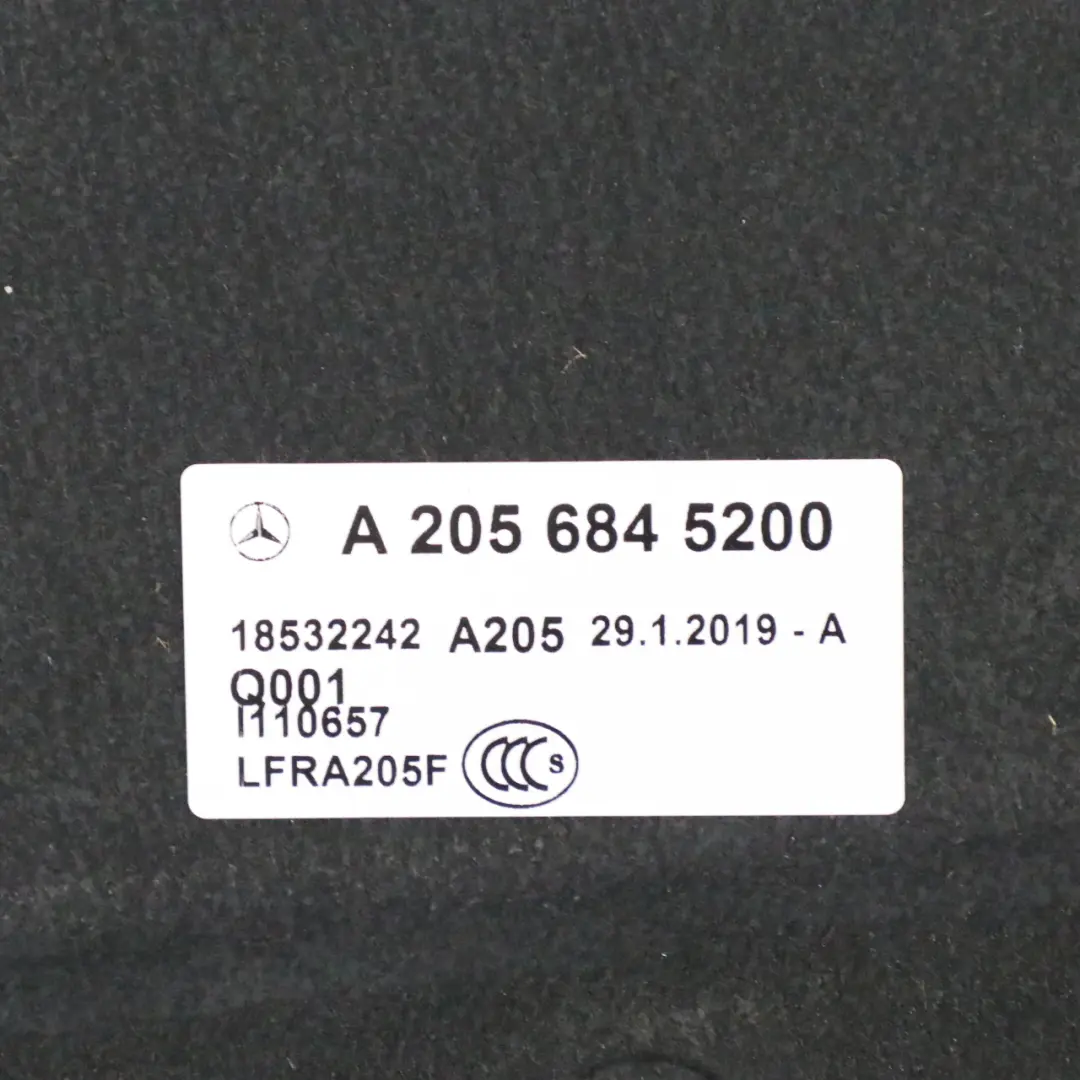 Mercedes A205 A238 Podłoga Wykładzina Bagażnika - SKU A2056845200 - Numer Części A2056845200