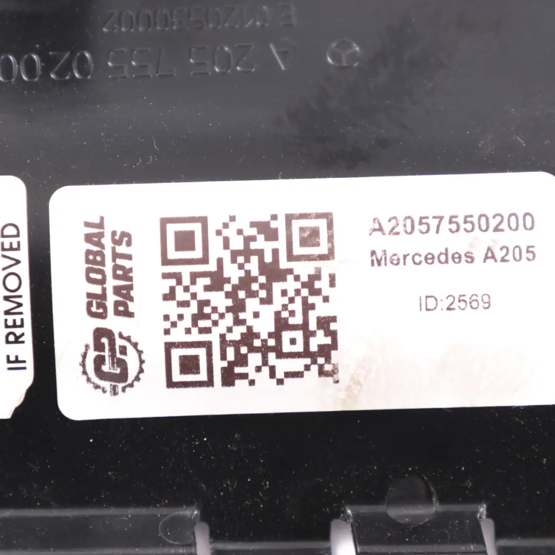 Mercedes A205 A238 Cabrio Coperchio di protezione del pannello posteriore destro - SKU A2057550200 - Numero di parte A2057550200