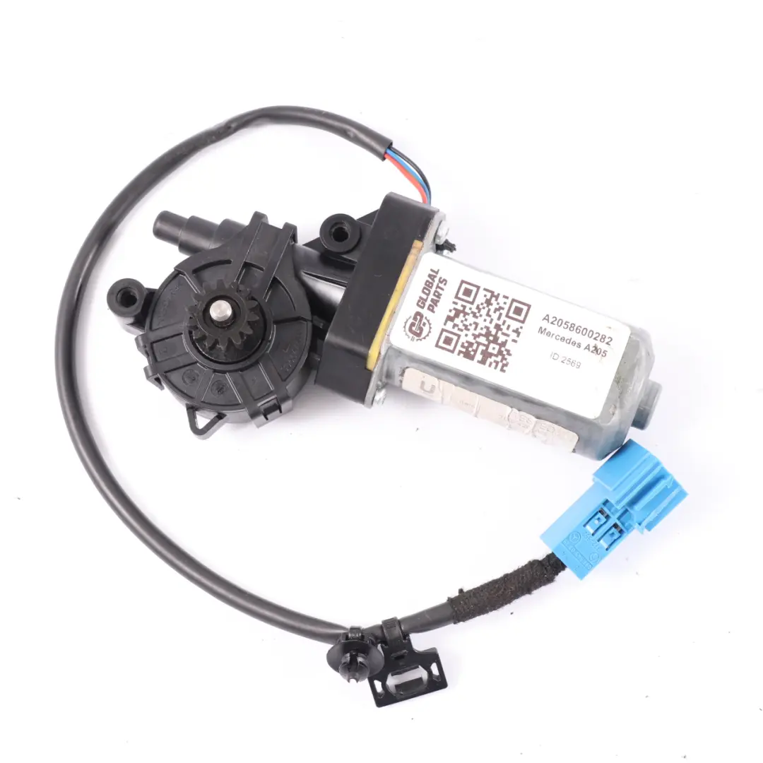 Belt Feeder Motor Front Right O/S Motor Actuator to Mercedes C205 Seat with Part number A2058600282 Mercedes C205 Seat Belt Feeder Motor Front Right O/S Motor Actuator - SKU A2058600282 - Part number A2058600282
