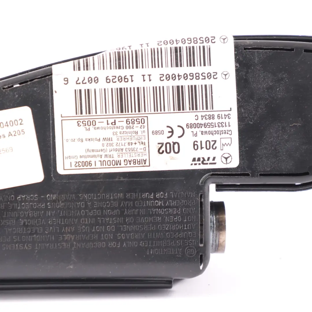 Modulo aria SRS Mercedes A205 Sedile anteriore lato destro Modulo sicurezza per con numero di parte A2058604002 Modulo aria SRS Mercedes A205 Sedile anteriore lato destro Modulo sicurezza - SKU A2058604002 - Numero di parte A2058604002