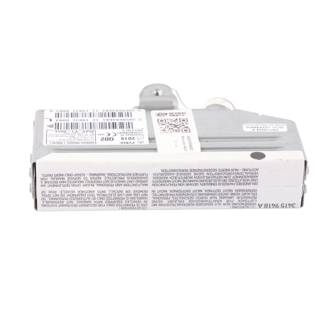 Poduszka Powietrzna Airbag Prawy Tył do Mercedes A205 A238 o numerze A2058604601 Mercedes A205 A238 Poduszka Powietrzna Airbag Prawy Tył - SKU A2058604601 - Numer Części A2058604601