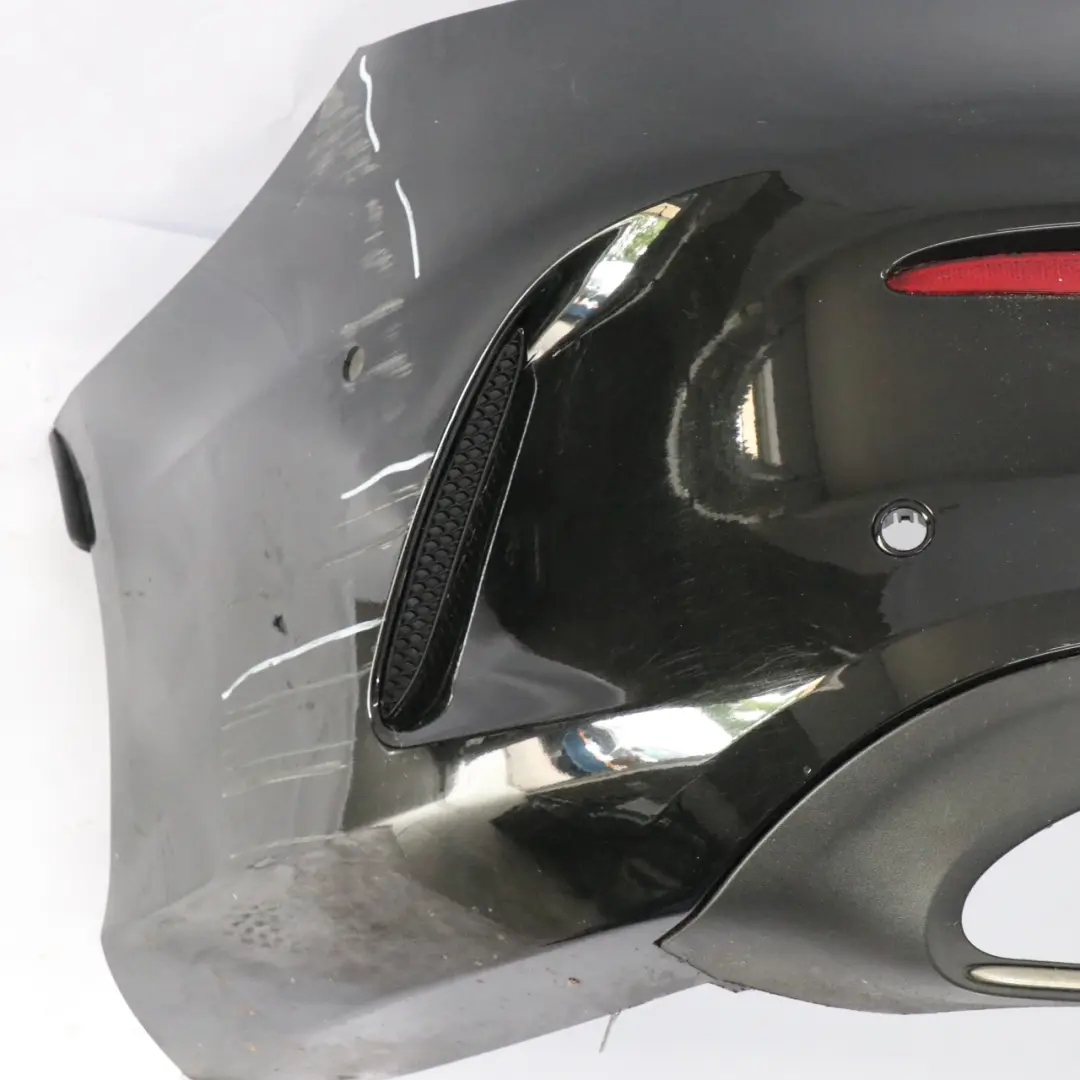 Mercedes C205 Bumper Rear Trim Panel Covering AMG Obsidian Black Metallic - 197 - SKU A2058802206-OB - Part number A2058802206