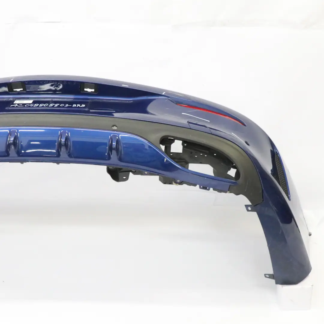 Mercedes C205 Bumper Rear Trim Panel Covering AMG Brilliant Blue Metallic - 896 - SKU A2058808803-BRB - Part number A2058808803