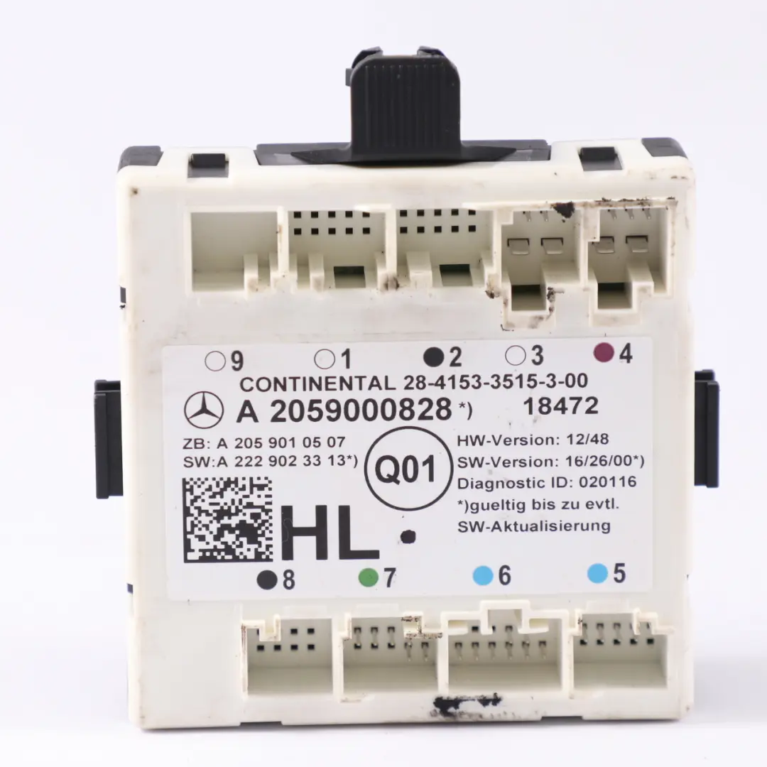 Türmodul Mercedes GLC X253 Hintere Tür links Steuermodul für mit Teilenummer A2059000828 Türmodul Mercedes GLC X253 Hintere Tür links Steuermodul - SKU A2059000828 - Teilenummer A2059000828