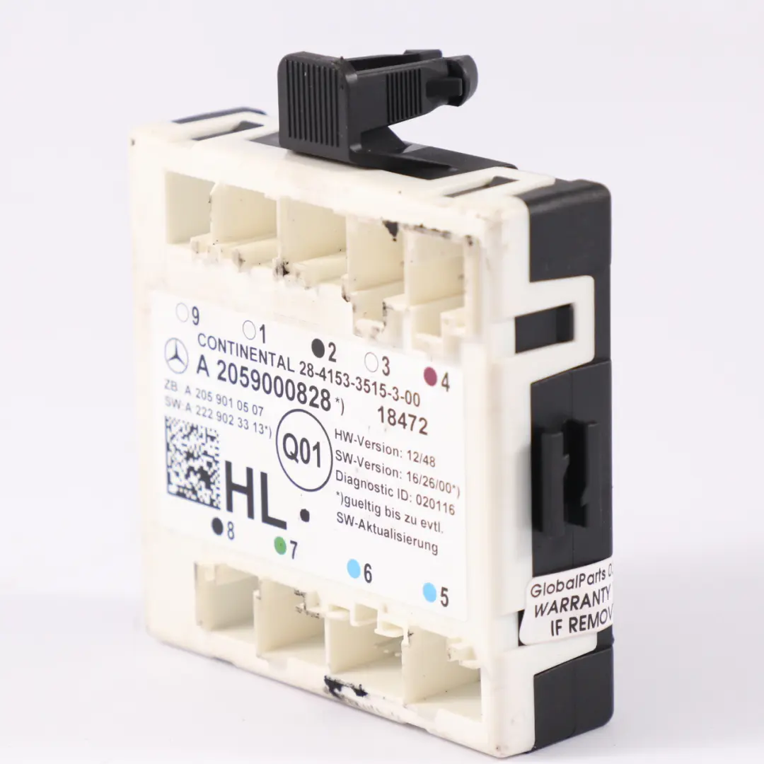  Module porte Mercedes GLC X253 Module contrôle porte arrière gauche - SKU A2059000828 - Numéro de pièce A2059000828