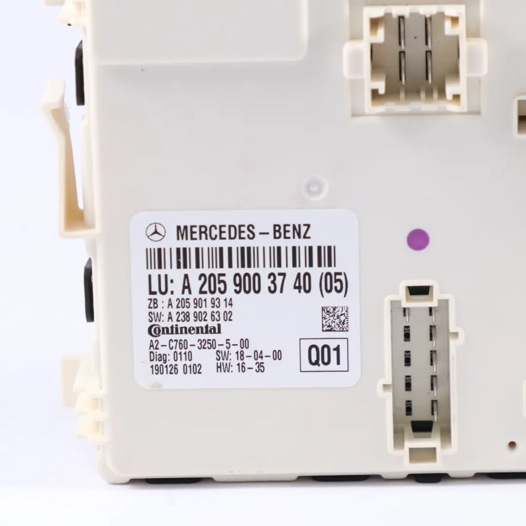 Mercedes A205 Module de l'unité de contrôle du confort du cabriolet - SKU A2059003740 - Numéro de pièce A2059003740