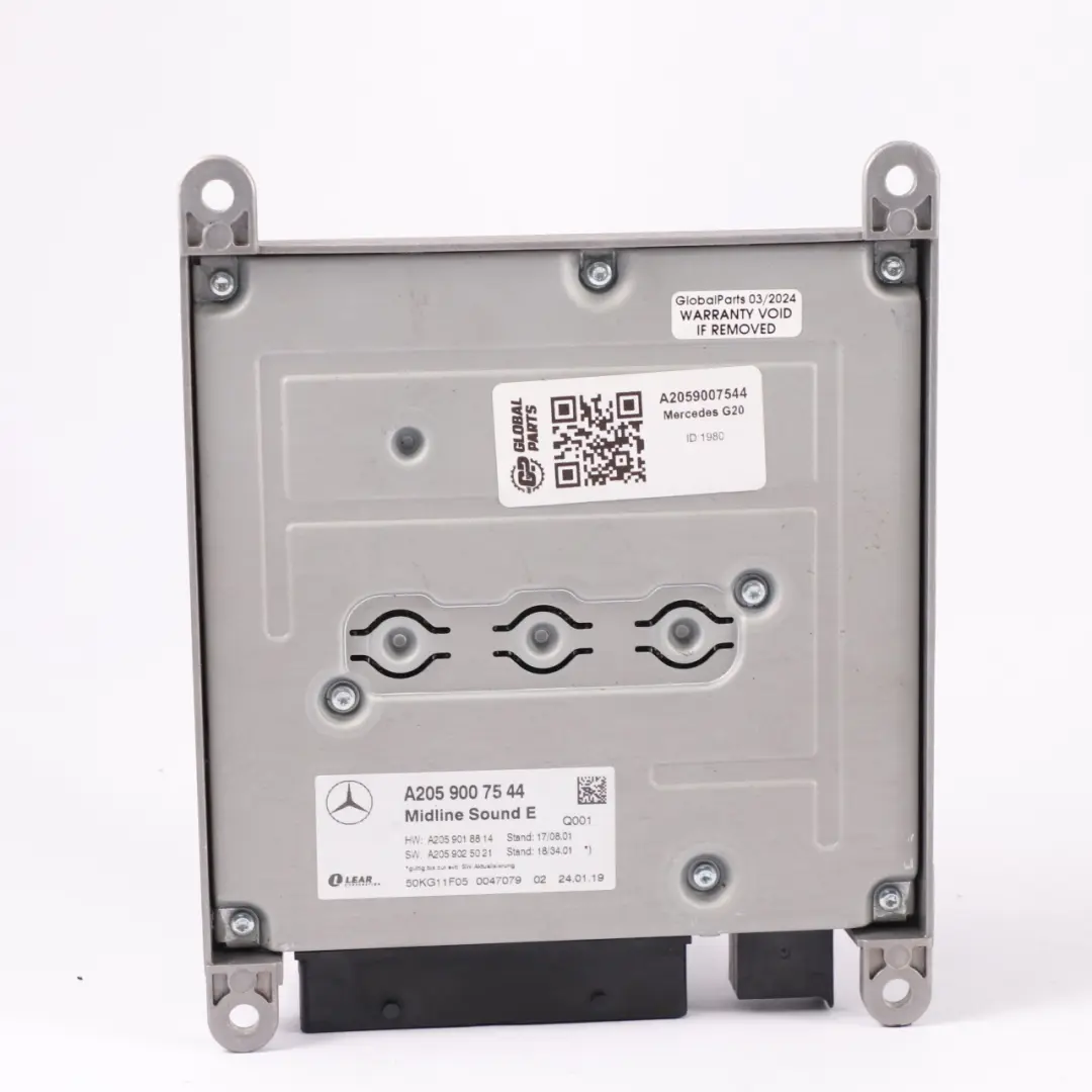 Midline Sound E Verstärker Modul Einheit AMP für Mercedes W205 mit Teilenummer A2059007544 Mercedes W205 Midline Sound E Verstärker Modul Einheit AMP - SKU A2059007544 - Teilenummer A2059007544