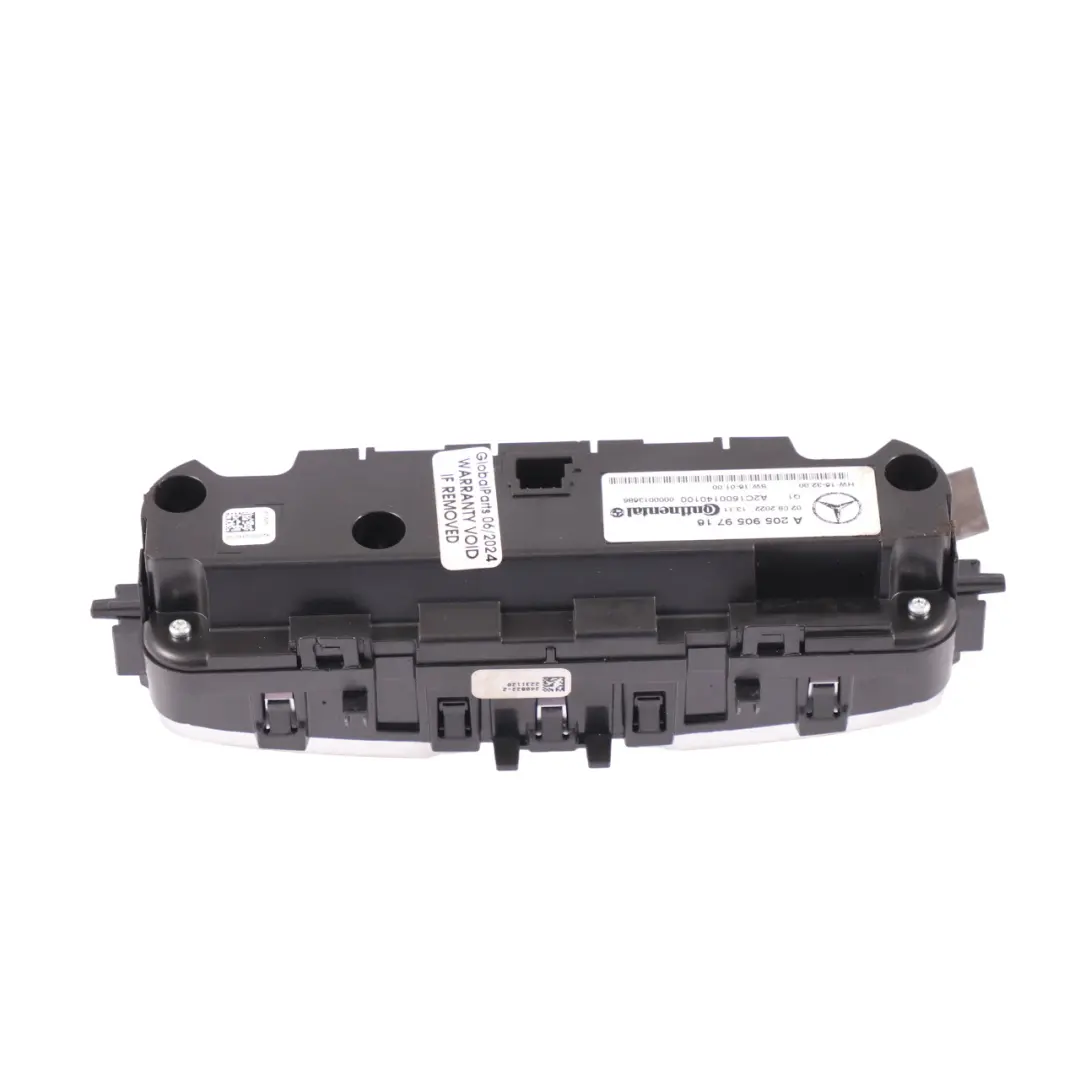 Air Conditioning Panel Mercedes W205 W247 C253 Climate Control Switch - SKU A2059059716 - Part number A2059059716