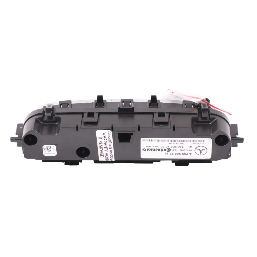 Air Conditioning Panel Mercedes W205 W247 C253 Climate Control Switch - SKU A2059059716 - Part number A2059059716