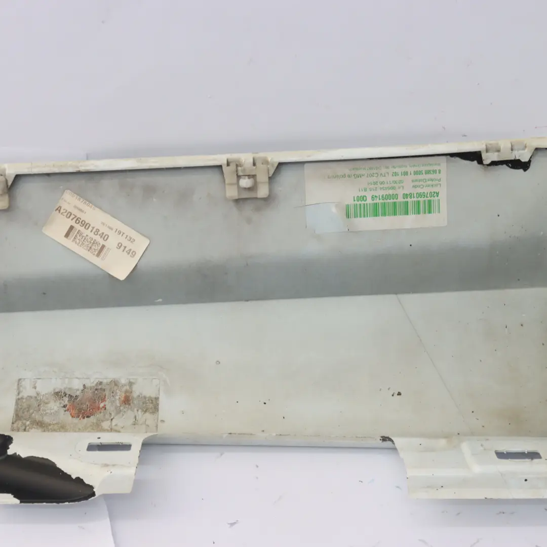 Side Skirt Door Sill Cover Right O/S Polar White - 149 to Mercedes A207 Cabrio with Part number A2076981054 Mercedes A207 Cabrio Side Skirt Door Sill Cover Right O/S Polar White - 149 - SKU A2076981054-POL - Part number A2076981054