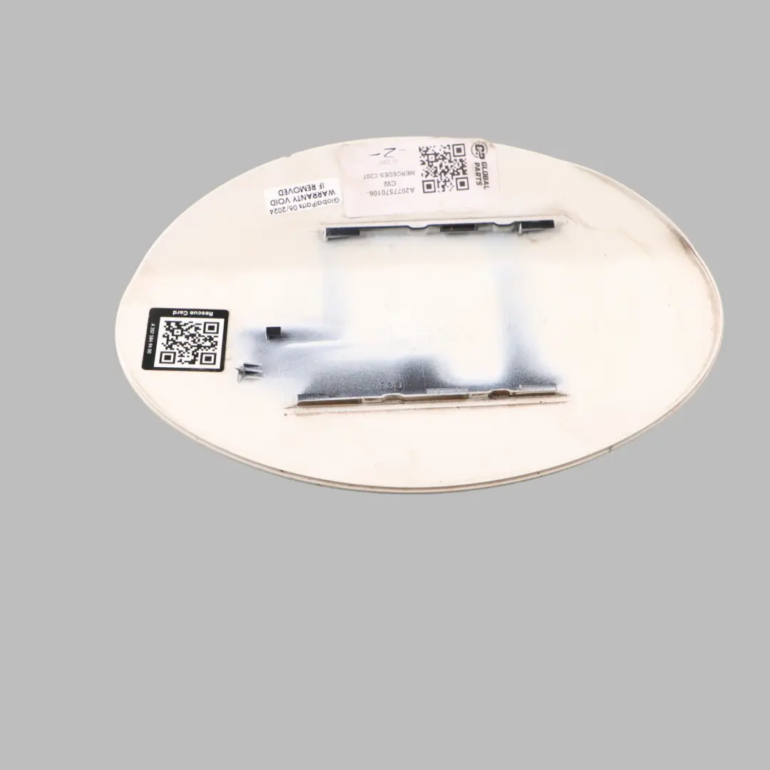 Mercedes W207 C207 Fuel Filler Flap Cover Cap Calcite White-650 - SKU A2077570106-CW - Part number A2077570106