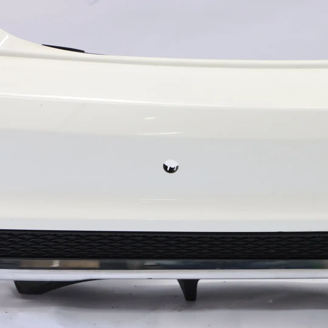 W207 Rear Bumper Trim Panel Covering AMG Calcite White - 650 to Mercedes with Part number A2078858125 Mercedes W207 Rear Bumper Trim Panel Covering AMG Calcite White - 650 - SKU A2078858125-CW - Part number A2078858125