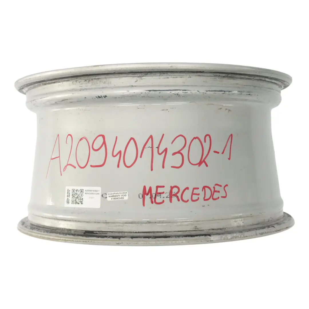 Mercedes C209 Silver Alloy Wheel Rim Double Spoke 17" 8.5J ET:30 - SKU A2094014302-1 - Part number A2094014302