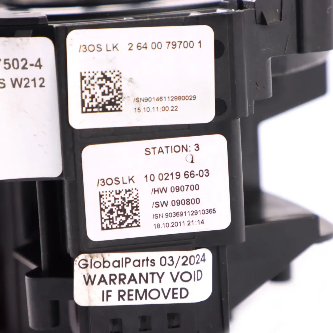 Volante Deslizamiento Mercedes W212 Airbag Interruptor Indicador - SKU A2129007502-4 - Número de pieza A2129007502