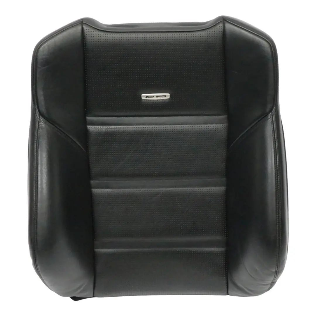 Mercedes W212 AMG Front Seat Backrest Cover Left N/S Heated Leather Black - SKU A2129106300 - Part number A2129106300