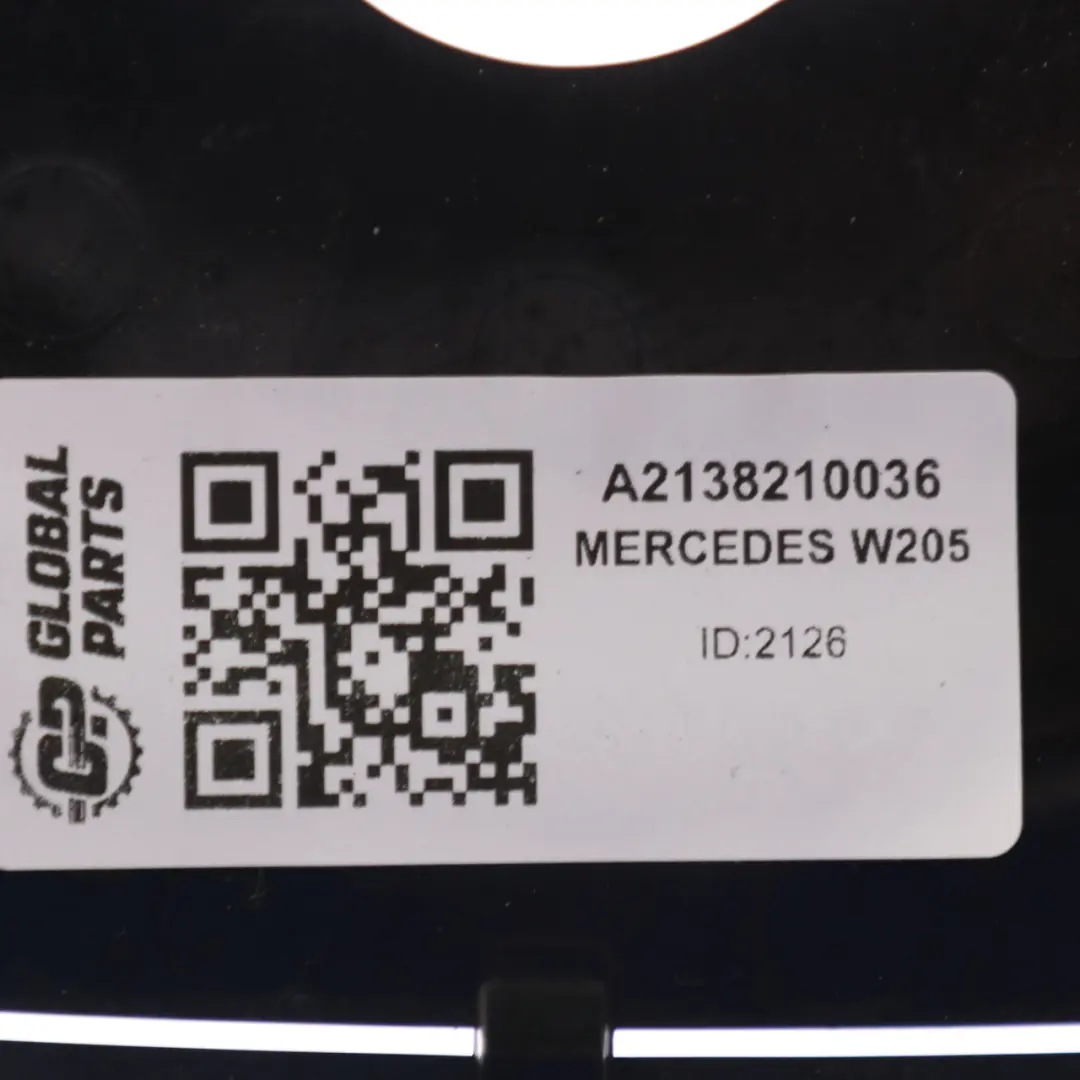 Mercedes W205 W213 Couvercle de rétroviseur intérieur noir - SKU A2138210036 - Numéro de pièce A2138210036