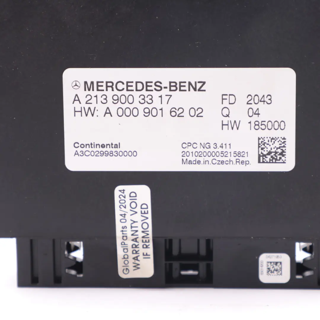 Mercedes V177 Diesel OM654 Moduł Sterownik Skrzyni - SKU A2139003317A - Numer Części A2139003317