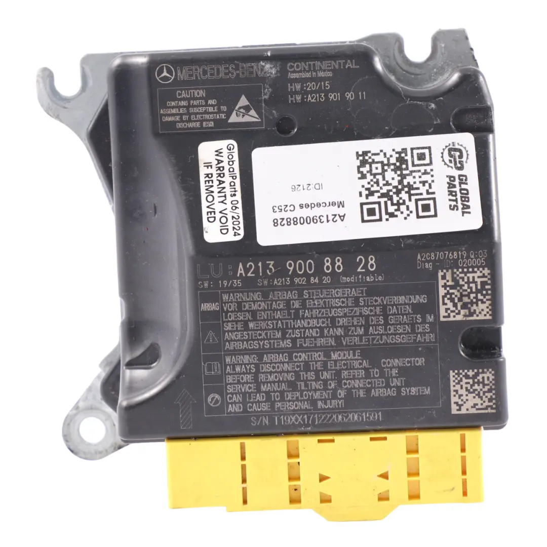 Air Module Mercedes W213 C238 C253 Control Unit ECU - SKU A2139008828 - Part number A2139008828