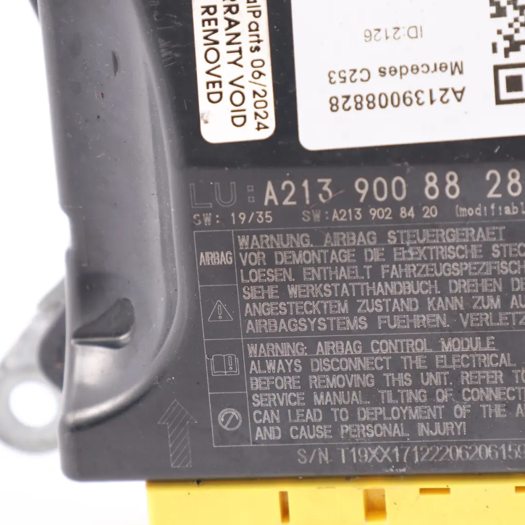 Air Module Mercedes W213 C238 C253 Control Unit ECU - SKU A2139008828 - Part number A2139008828