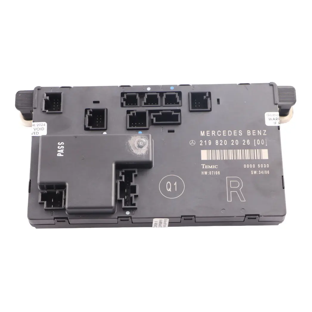  Door Module Mercedes C219 Front Door Right O/S Control Unit - SKU A2198202026 - Part number A2198202026