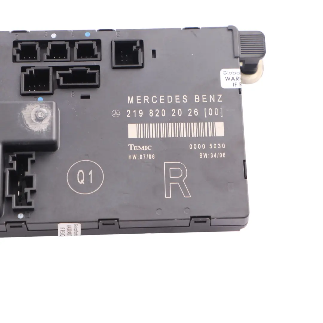  Door Module Mercedes C219 Front Door Right O/S Control Unit - SKU A2198202026 - Part number A2198202026