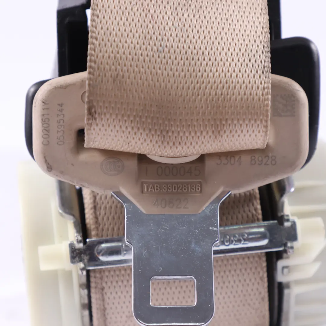 Mercedes W221 Cintura di sicurezza posteriore centrale Beige - SKU A2218602085-1 - Numero di parte A2218602085