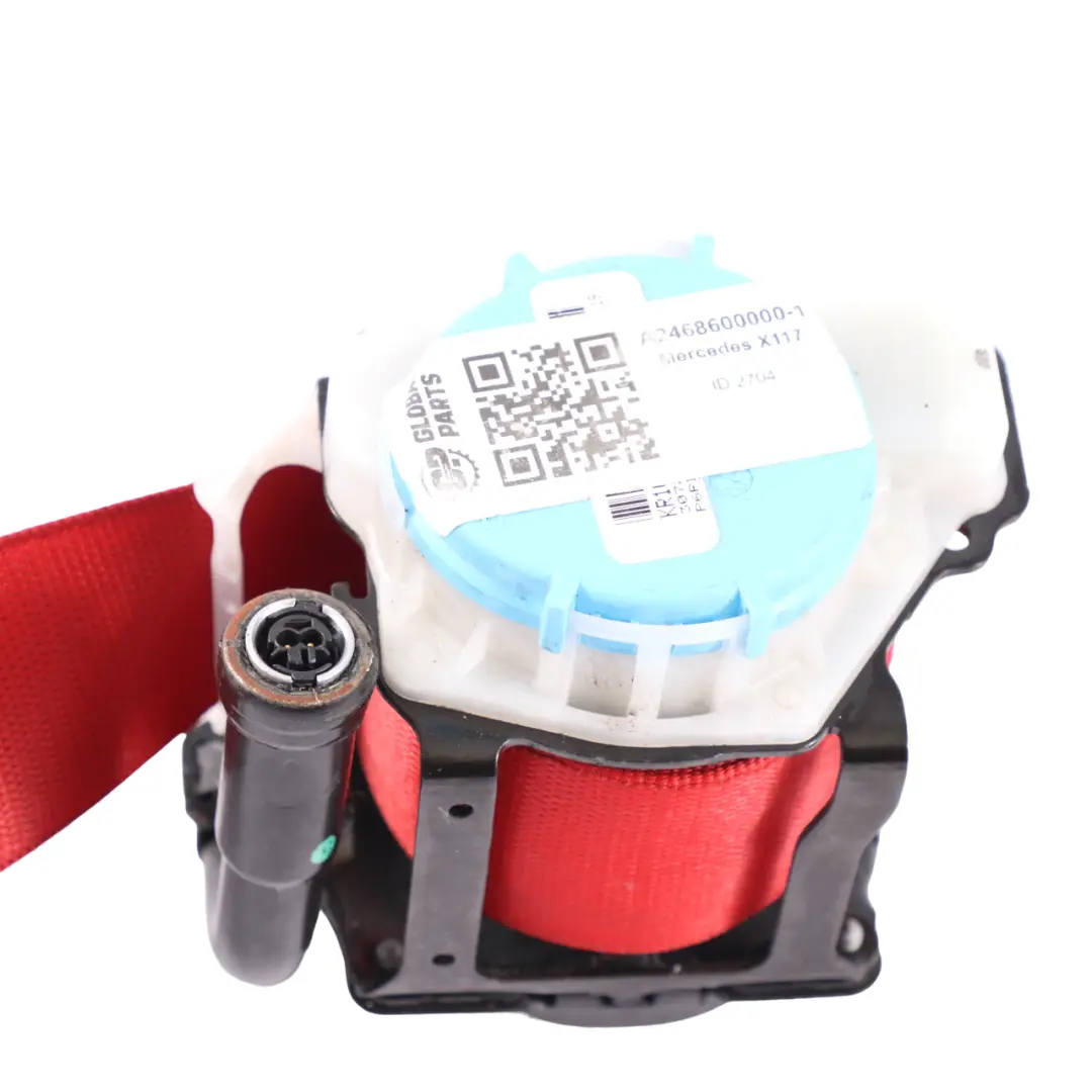 Seat Belt Mercedes C117 W242 W246 Rear Left N/S Upper Seatbelt Red - SKU A2468600000-1 - Part number A2468600000