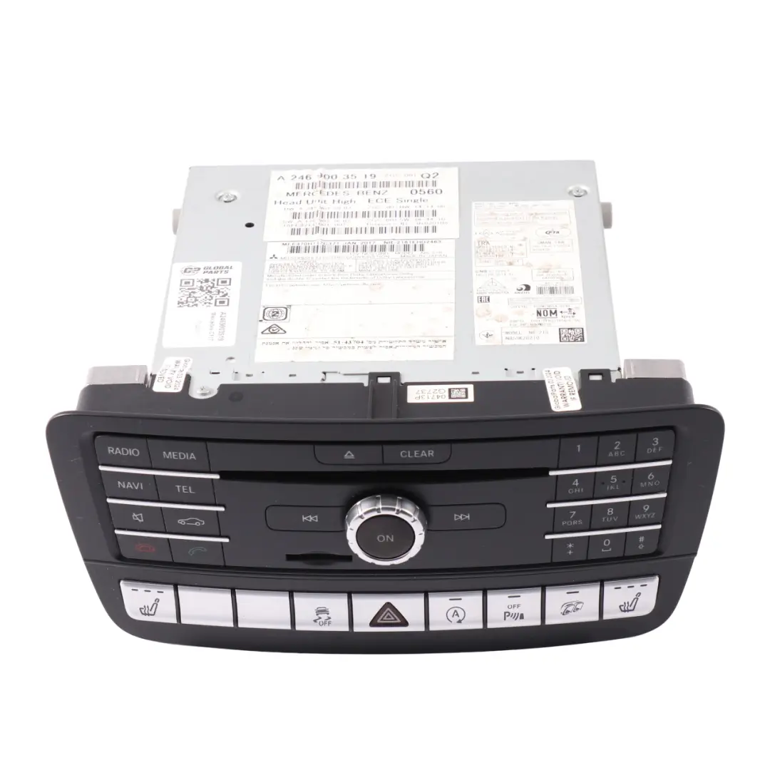 Radio COMAND Navegador Reproductor CD Cabezal para Mercedes W176 W246 con número de pieza A2469003519 Mercedes W176 W246 Radio COMAND Navegador Reproductor CD Cabezal - SKU A2469003519 - Número de pieza A2469003519