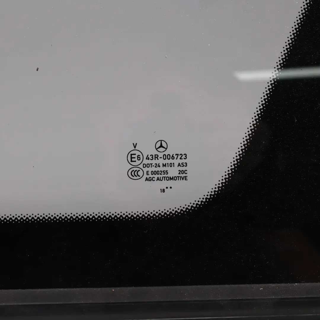 Window Glass Rear Right O/S Quarter Side Black AS3 to Mercedes GLC X253 with Part number A2536706800 Mercedes GLC X253 Window Glass Rear Right O/S Quarter Side Black AS3 - SKU A2536706800 - Part number A2536706800