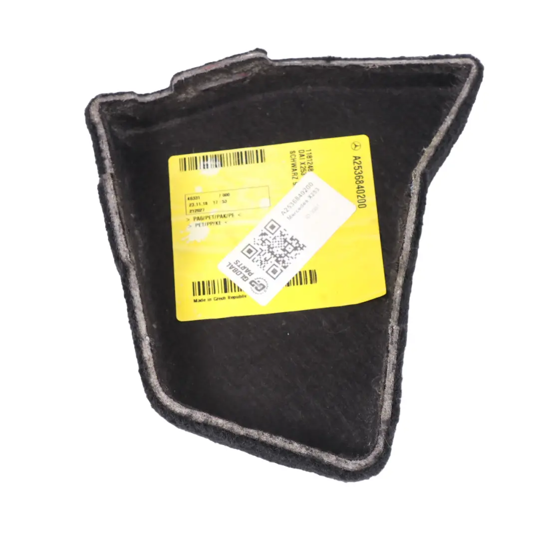 Couvercle de rangement du plancher du coffre Noir pour Mercedes GLC X253 à propos du numéro de pièce A2536840200 Mercedes GLC X253 Couvercle de rangement du plancher du coffre Noir - SKU A2536840200 - Numéro de pièce A2536840200