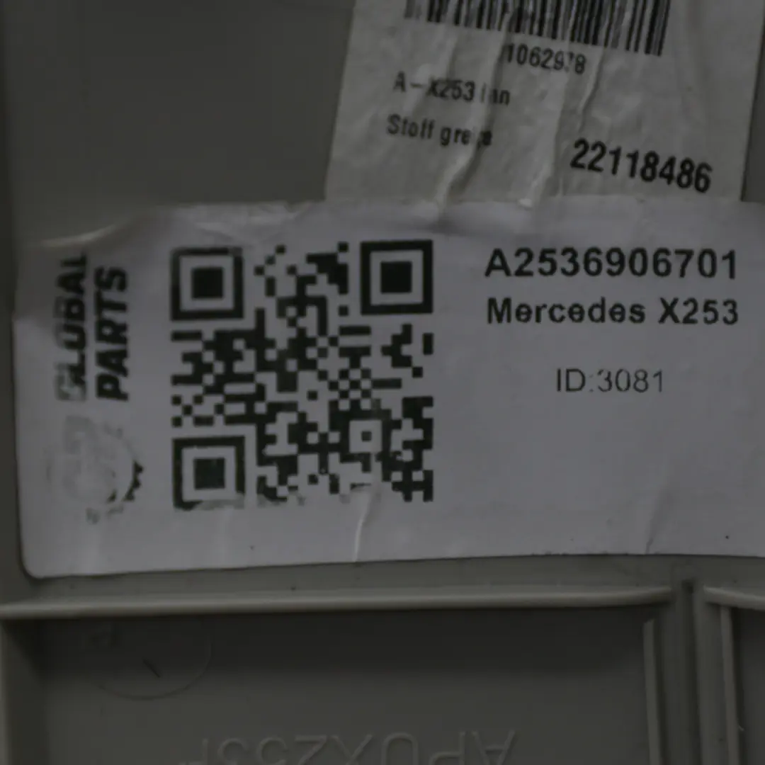 Pillar Trim Mercedes GLC X253 Front Right Interior Cover Grey to A with Part number A2536906701 A Pillar Trim Mercedes GLC X253 Front Right Interior Cover Grey - SKU A2536906701 - Part number A2536906701