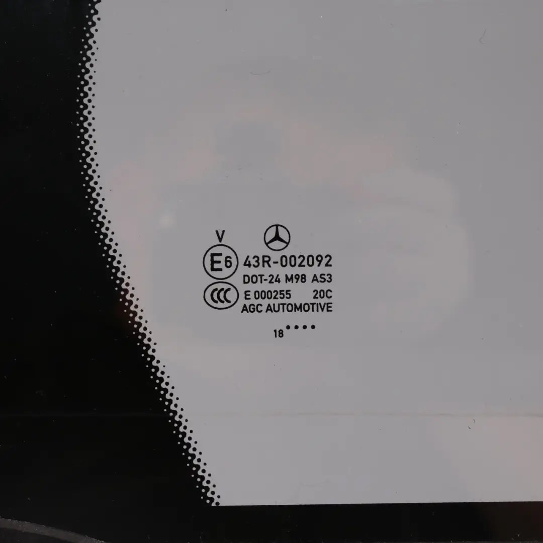 Mercedes GLC X253 Vetro porta posteriore destro Quartiere Nero AS3 - SKU A2537300400 - Numero di parte A2537300400