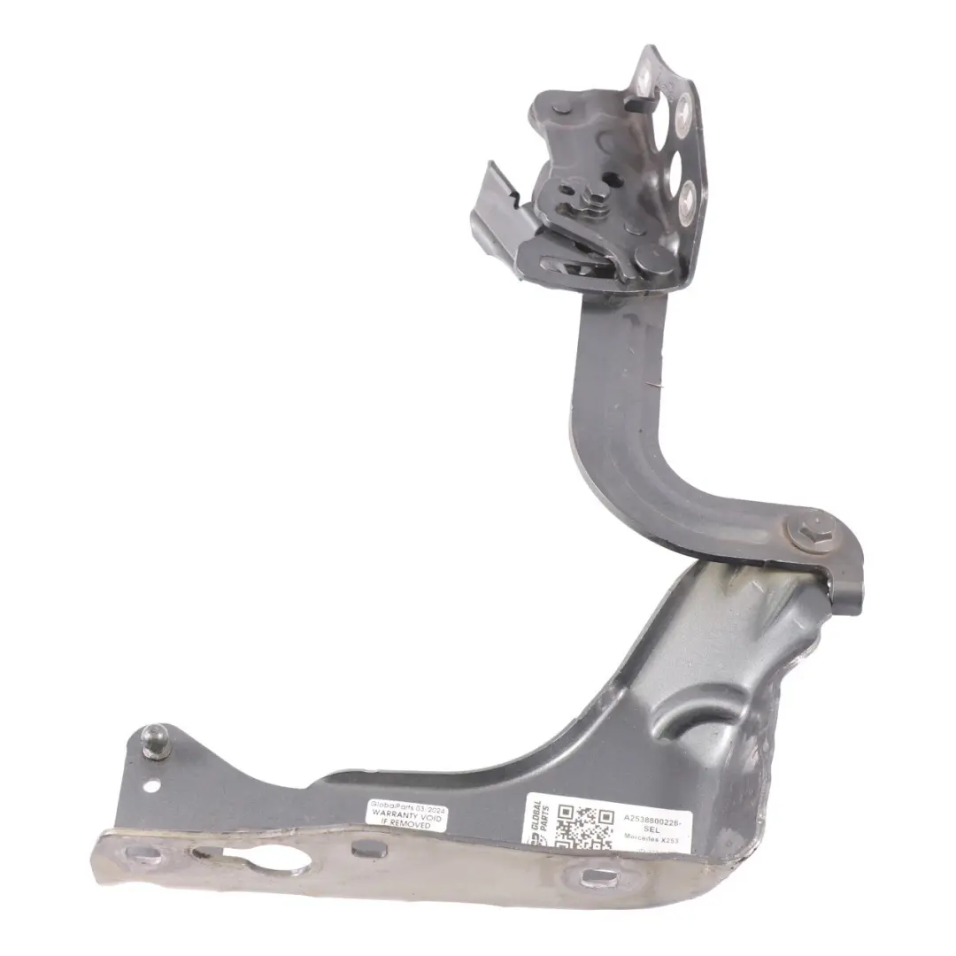 Bonnet Hood Hinge Right O/S Selenite Grey - 992 to Mercedes GLC X253 with Part number A2538800228 Mercedes GLC X253 Bonnet Hood Hinge Right O/S Selenite Grey - 992 - SKU A2538800228-SEL - Part number A2538800228